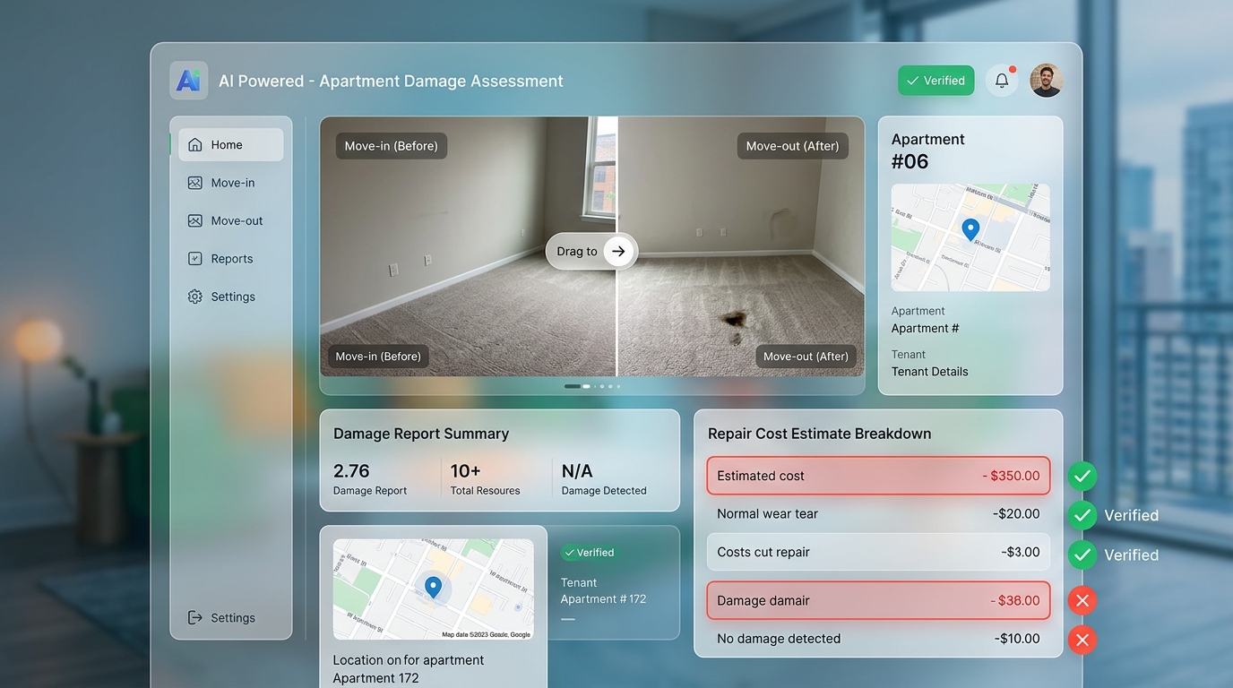 rentexcel AI Photo Comparison Mockup